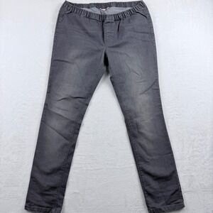 Outfit Classics‎ Slim Leg Pants Gray Elastic Waist Career Casual Medium